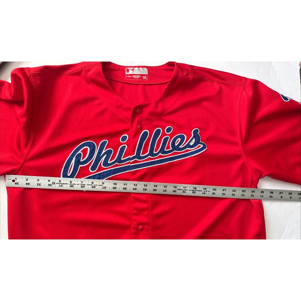 Philadelphia Phillies Baseball ButtonUp XL Embroidered Jersey True Fan Series - Picture 9 of 10
